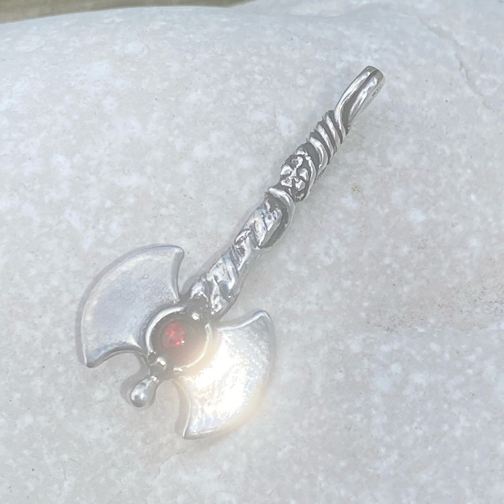 Labyris Goddess Pendant .925 Sterling Silver w/ genuine Carnelian Made in USA - Picture 11 of 11